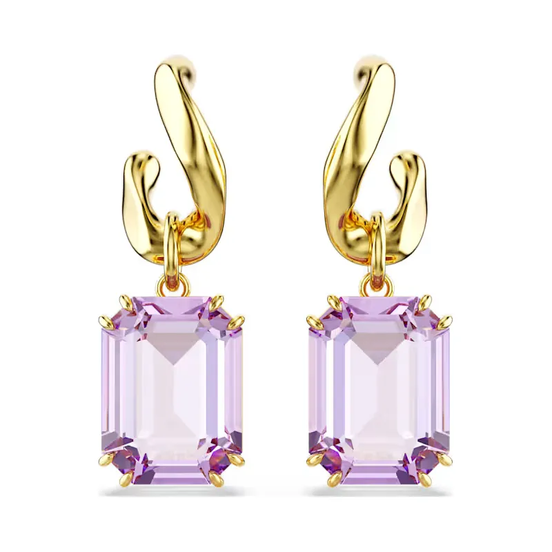 Orecchini pendenti Millenia viola Donna Swarovski 
