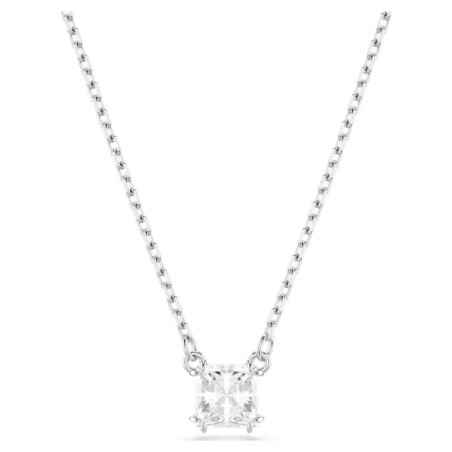 Collana PENDENTE STILLA TAGLIO SQUADRATO RODIO Donna Swarovski