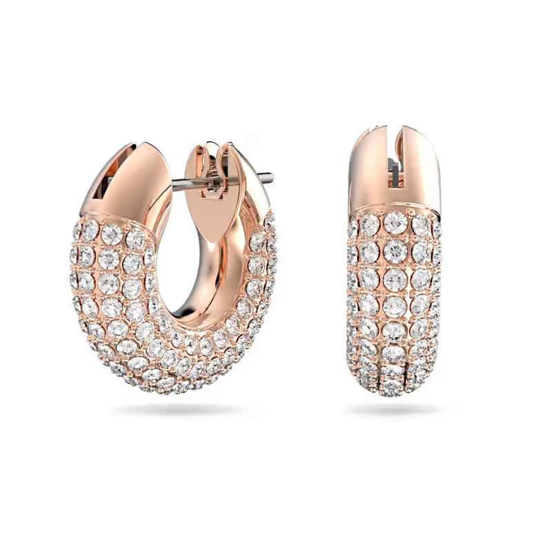 ORECCHINI A CERCHIO PLACCATO ORO ROSA DONNA SWAROVSKI DEXTERA