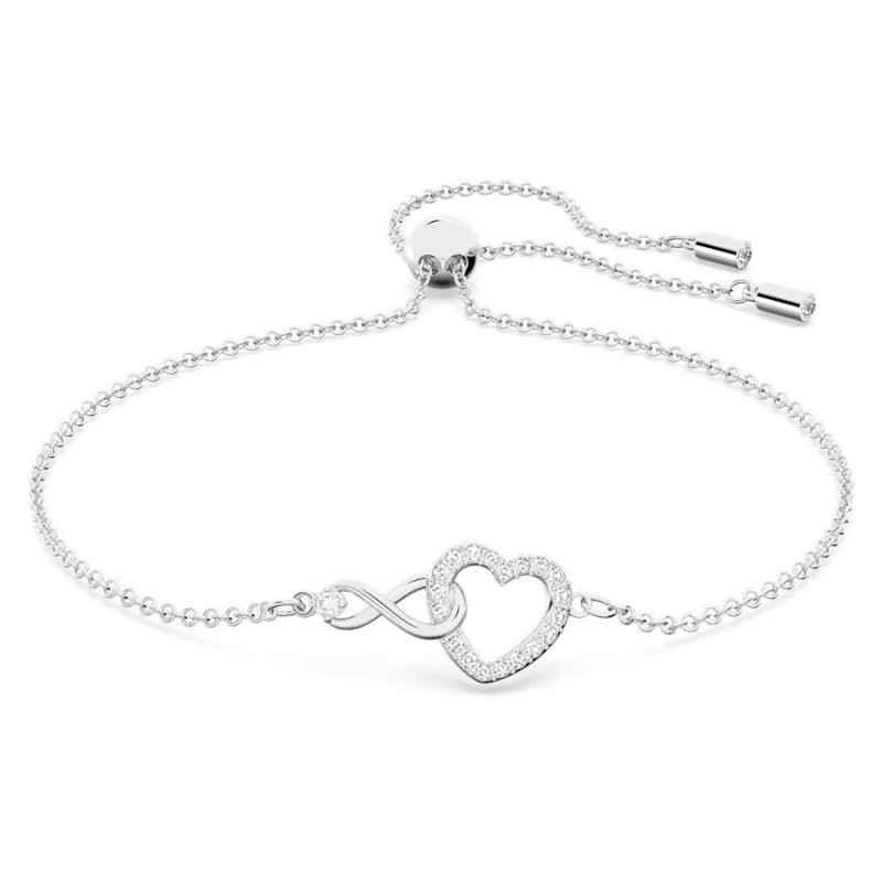 Bracciale INFINITO E CUORE BIANCO Donna Swarovski