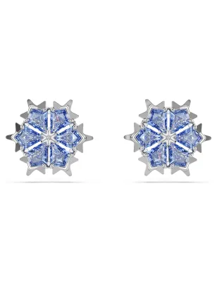 Orecchini a lobo Magic Fiocco di Neve Blu Donna Swarovski