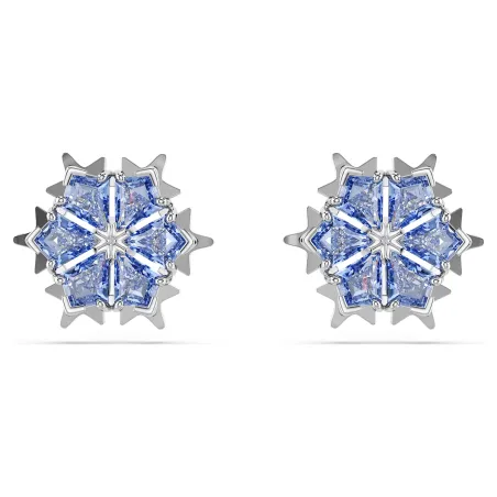 Orecchini a lobo Magic Fiocco di Neve Blu Donna Swarovski