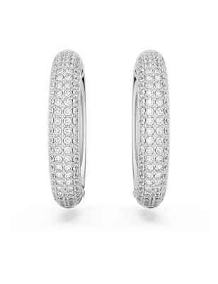 Orecchini A CERCHIO MEDI BIANCHI Donna Swarovski