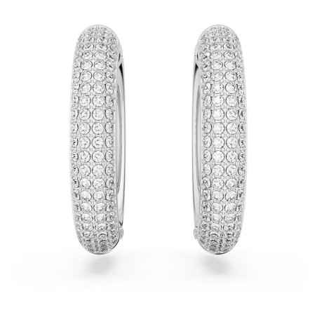 Orecchini A CERCHIO MEDI BIANCHI Donna Swarovski