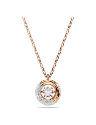 Collana PENDENTE DEXTERA TAGLIO ROUND ORO ROSA Donna Swarovski