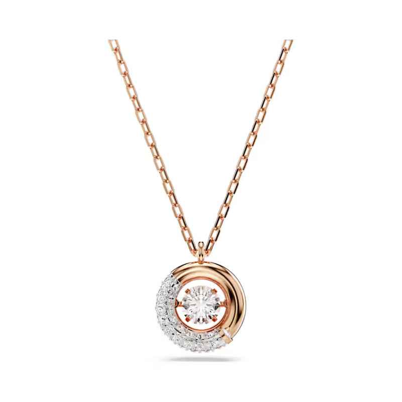Collana PENDENTE DEXTERA TAGLIO ROUND ORO ROSA Donna Swarovski