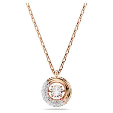 Collana PENDENTE DEXTERA TAGLIO ROUND ORO ROSA Donna Swarovski