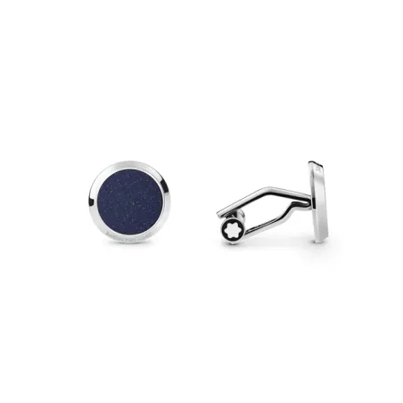 Gemelli MB112906 Gemelli Meisterstück Pietra del Sole Blu Uomo Montblanc
