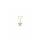 Monorecchino 18kt Fiore Celeste e Cuore Maman Donna Maman et Sophie