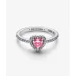 Anello Cuore in rilievo rosa Donna Pandora