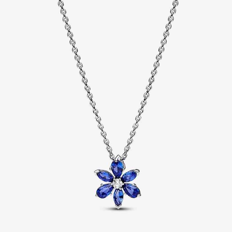 COLLANA PENDENTE HERBARIUM FIORE BLU DONNA PANDORA 