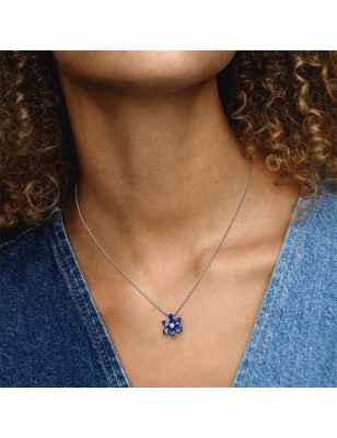 COLLANA PENDENTE HERBARIUM FIORE BLU DONNA PANDORA  392387C02-45 Pandora