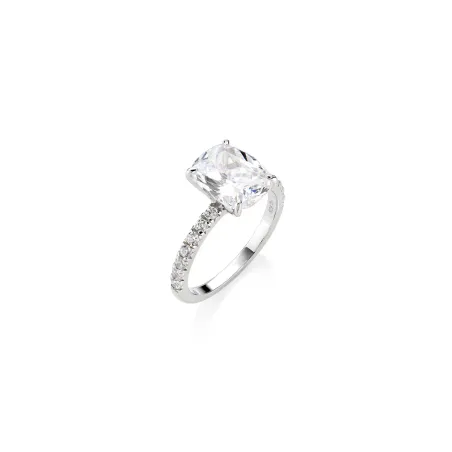 Anello Solitario Zircone Taglio Cuscino mis.14 Donna Amen