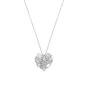 Collana Cuore con Cluster di Zirconi Bianchi Donna Amen