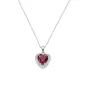 Collana Stardust Cuore Rosso Ciliegia con Zirconi Donna Amen