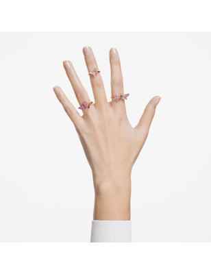 ANELLO SET 3 LILIA FARFALLA ROSA M60 DONNA SWAROVSKI  5636416 Swarovski