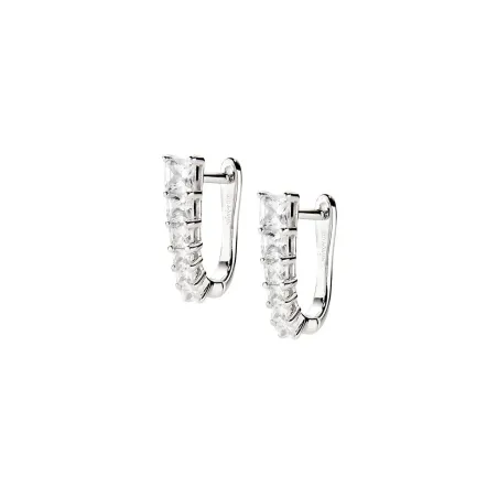 Orecchini Huggies Ovali Piccoli con Zirconi Donna Amen