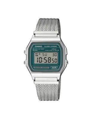 Orologio A158WEM-3 Iconic Digitale Maglia Milano Verde Casio