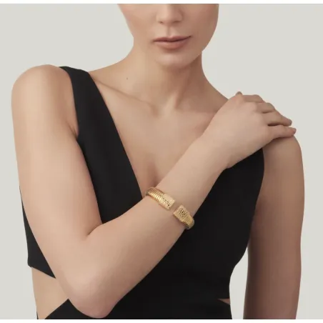 Bracciale Tubogas Croco dorato Donna Giovanni Raspini