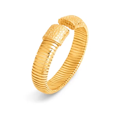 Bracciale Tubogas Croco dorato Donna Giovanni Raspini