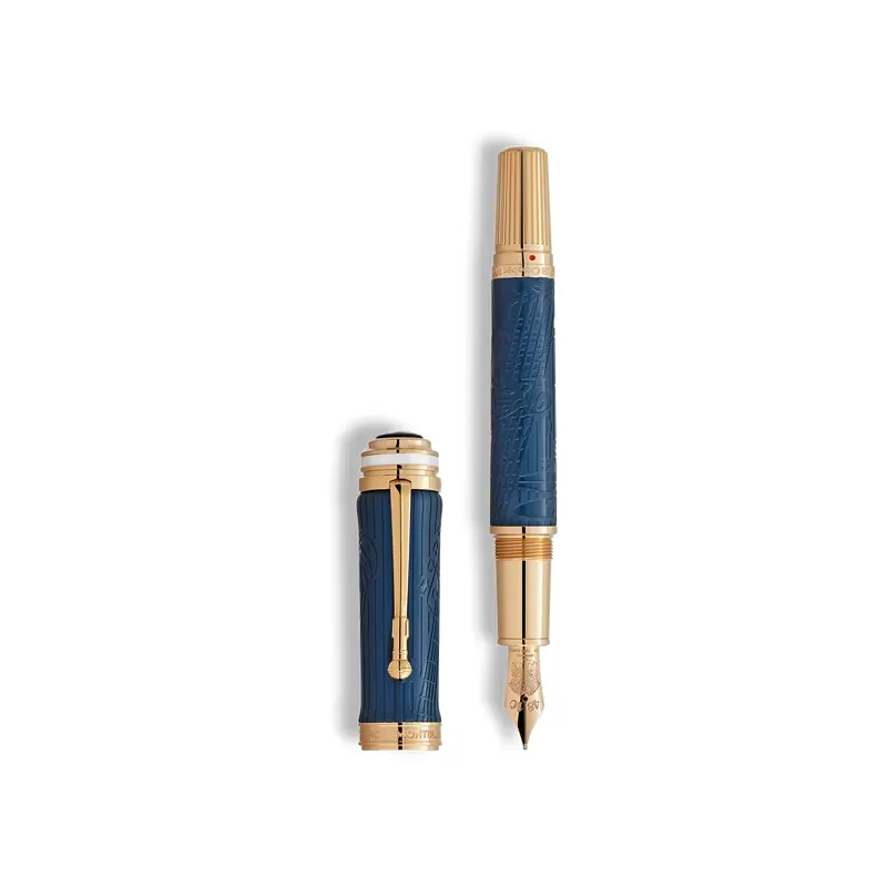 Penna Stilografica MB131977 Queen Greatest Hits II Oro Blu M 585 Montblanc Penna Stilografica MB131977 Queen Greatest Hits II Oro Blu M 585 Montblanc