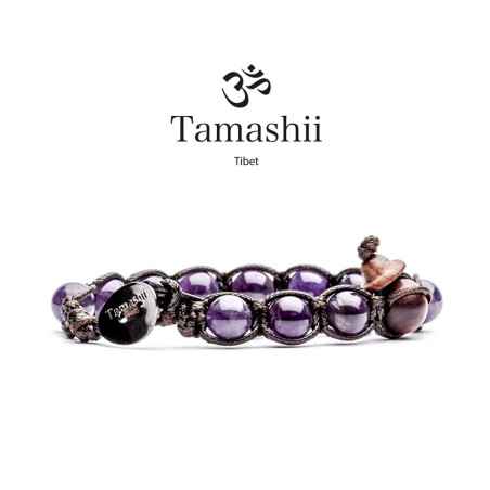 BRACCIALE AMETISTA UOMO-DONNA TAMASHII 1 GIRO BHS900-8 Tamashii