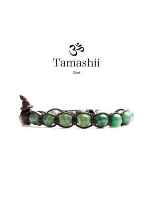 BRACCIALE AGATA VERDE UOMO-DONNA TAMASHII 8 MM