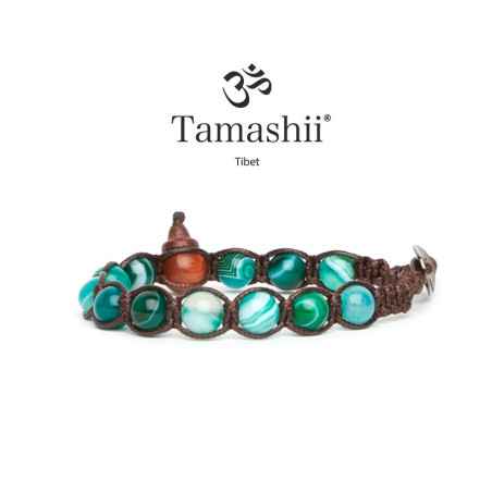 Bracciale Originale Agata Verde Persia Striata Tamashii 1 Giro