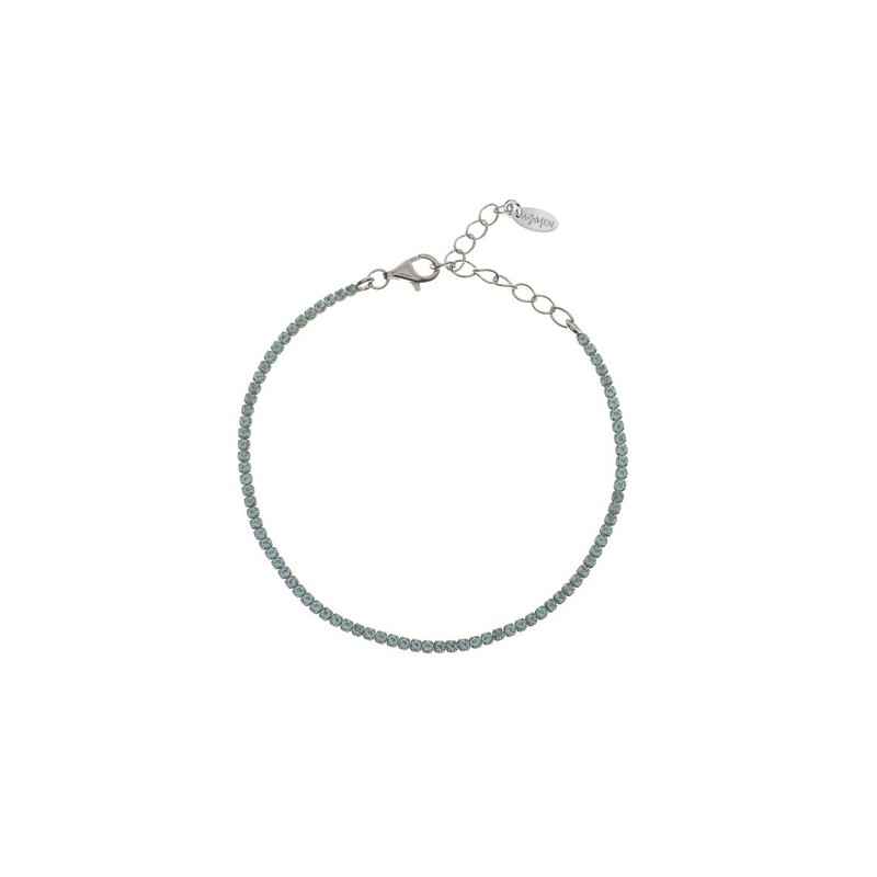 BRACCIALE TENNISMANIA ZIRCONI ACQUAMARINA AMEN BRACCIALE TENNISMANIA ZIRCONI ACQUAMARINA AMEN