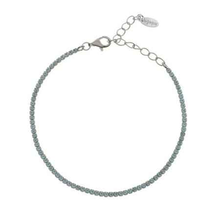 BRACCIALE TENNISMANIA ZIRCONI ACQUAMARINA AMEN BT1BAC17 Amen