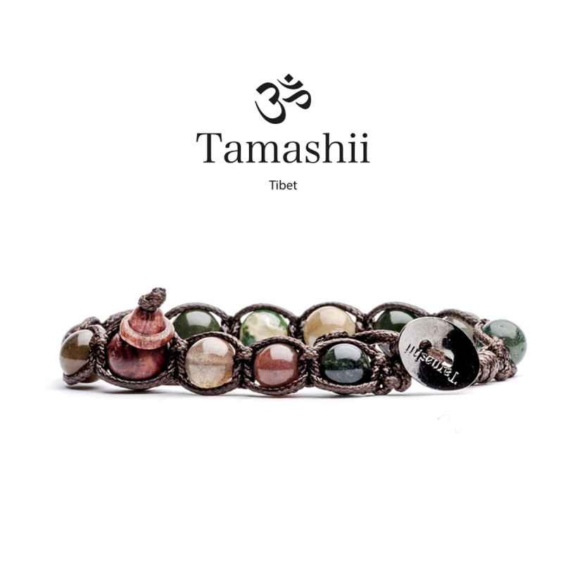 Bracciale CON AGATA MUSCHIATA Donna-Uomo Tamashii 1 Giro