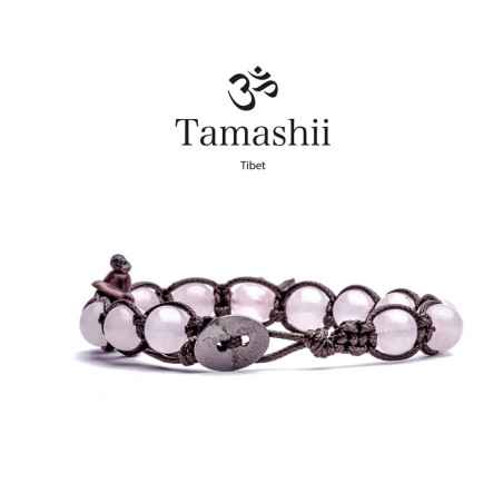 Bracciale con Quarzo rosa UOMO-DONNA Tamashii 8 Mm