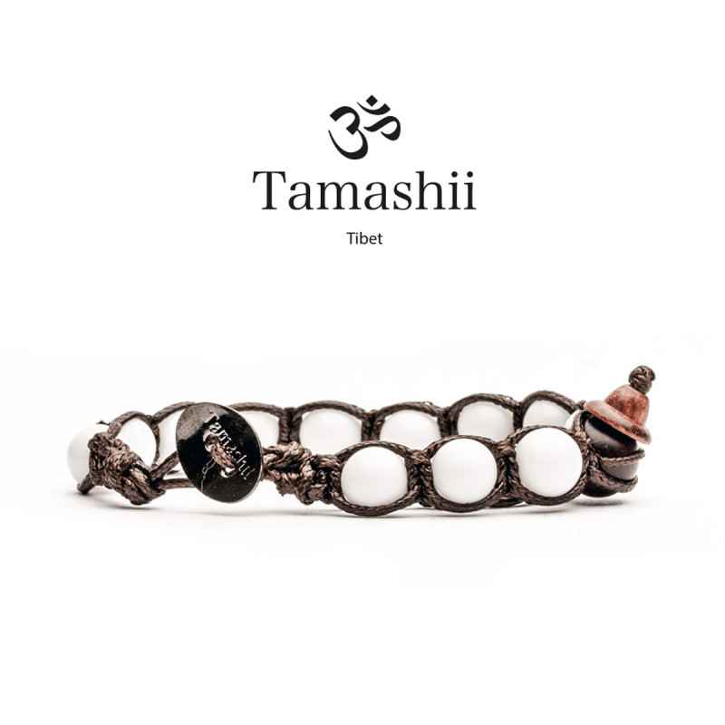 BRACCIALE AGATA BIANCA UOMO-DONNA TAMASHII 1 GIRO BRACCIALE AGATA BIANCA UOMO-DONNA TAMASHII 1 GIRO
