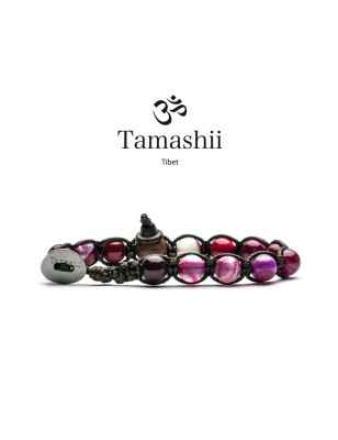 BRACCIALE AGATA CILIEGIA STRIATA TAMASHII 1 GIRO