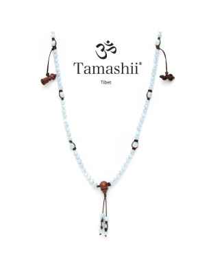 COLLANA ACQUAMARINA UOMO-DONNA TAMASHII MUDRA