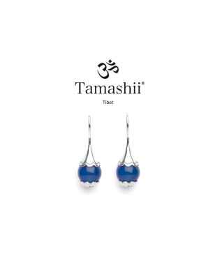ORECCHINI AGATA BLU DONNA TAMASHII EAR-DROPS