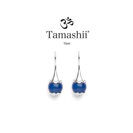 ORECCHINI AGATA BLU DONNA TAMASHII EAR-DROPS