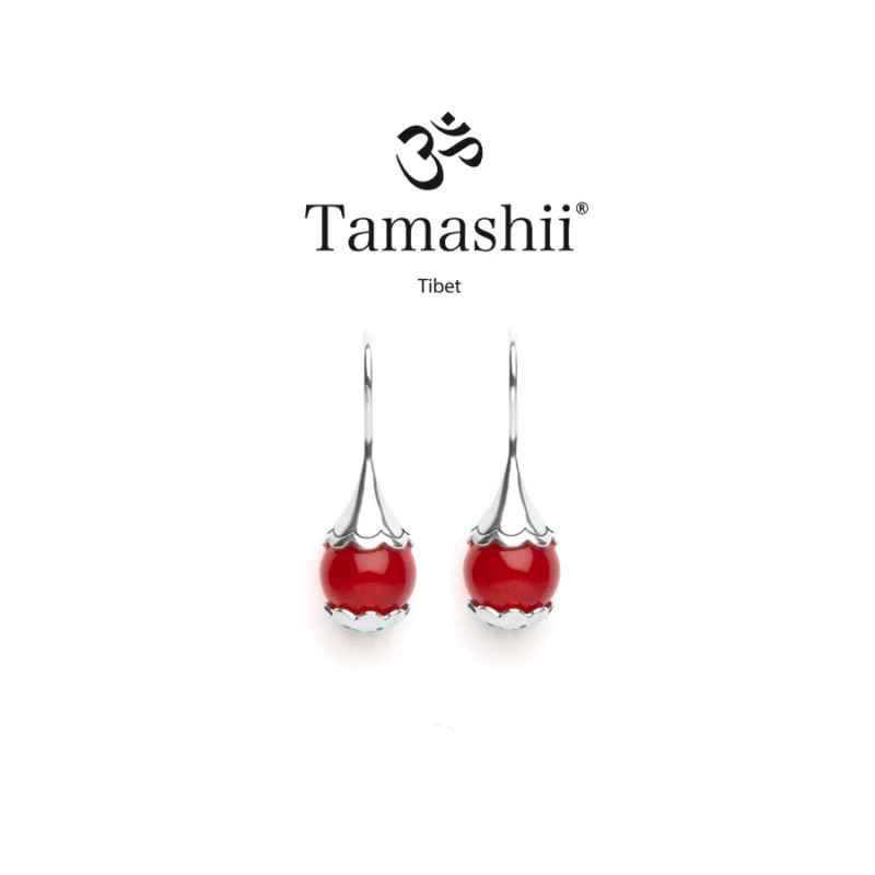 ORECCHINI AGATA ROSSO PASSIONE DONNA TAMASHII EAR-DROPS