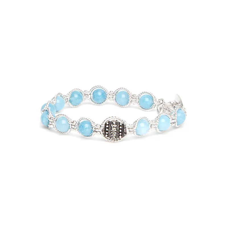 Bracciale BHS925-196 Celebration Giada Sky Blue Argento 925 Tamashii