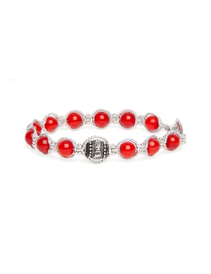 Bracciale BHS925-124 Celebration Agata Rosso Passione Tamashii