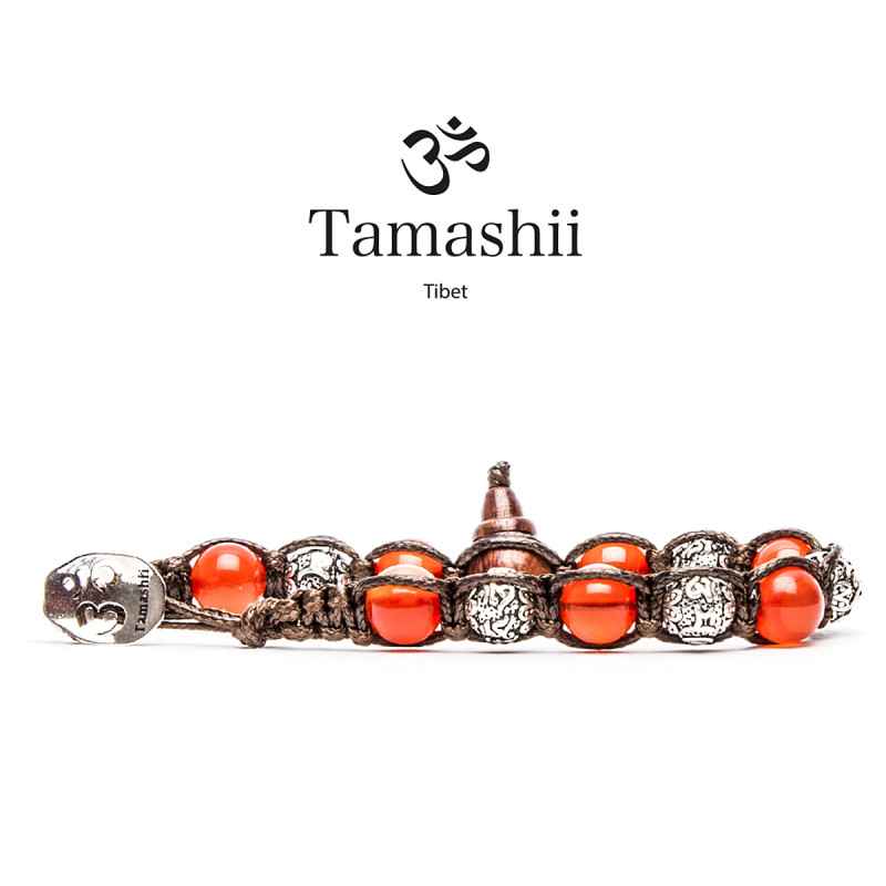 Bracciale Agata rosso passione Donna-Uomo Tamashii Ruota Della Preghiera