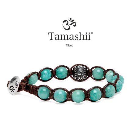 Bracciale Amazzonite Donna-Uomo Tamashii Ruota Della Preghiera