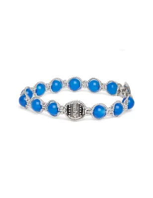 Bracciale BHS925-18 Celebration Agata Blu Argento 925 Tamashii