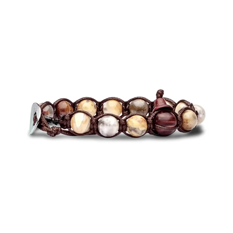 Bracciale BHS900-78 Tamashii Legno Fossile 8mm Tamashii