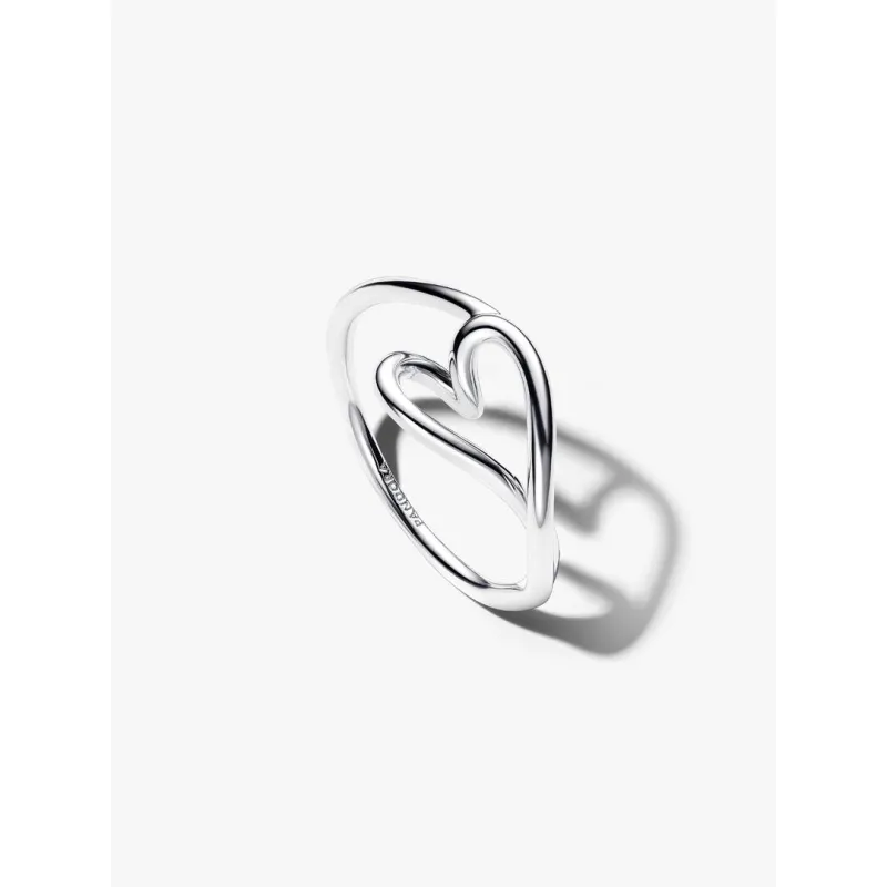 Anello Cuore Piccolo Linea Sinuosa mis.54 Donna Pandora