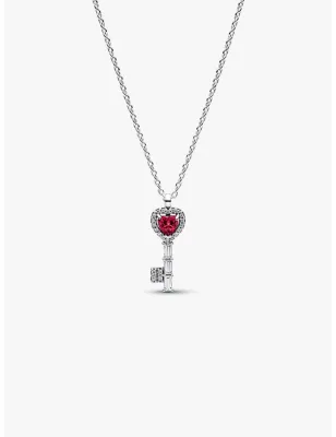 Collana Chiave con Cuore Rosso Donna Pandora