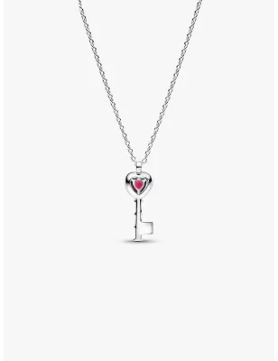 Collana Chiave con Cuore Rosso Donna Pandora