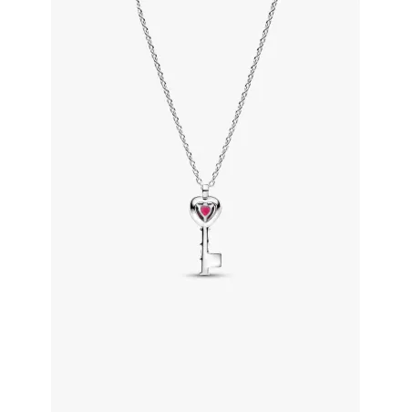 Collana Chiave con Cuore Rosso Donna Pandora