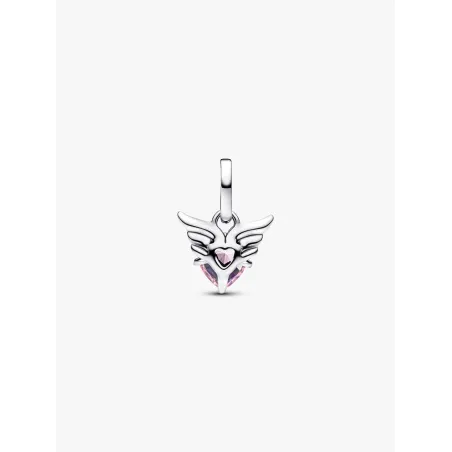 Charm Mini Pendente Winged Heart Rosa Pandora Me Pandora