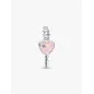 Charm Pendente Chiave a Cuore Opale Rosa Donna Pandora